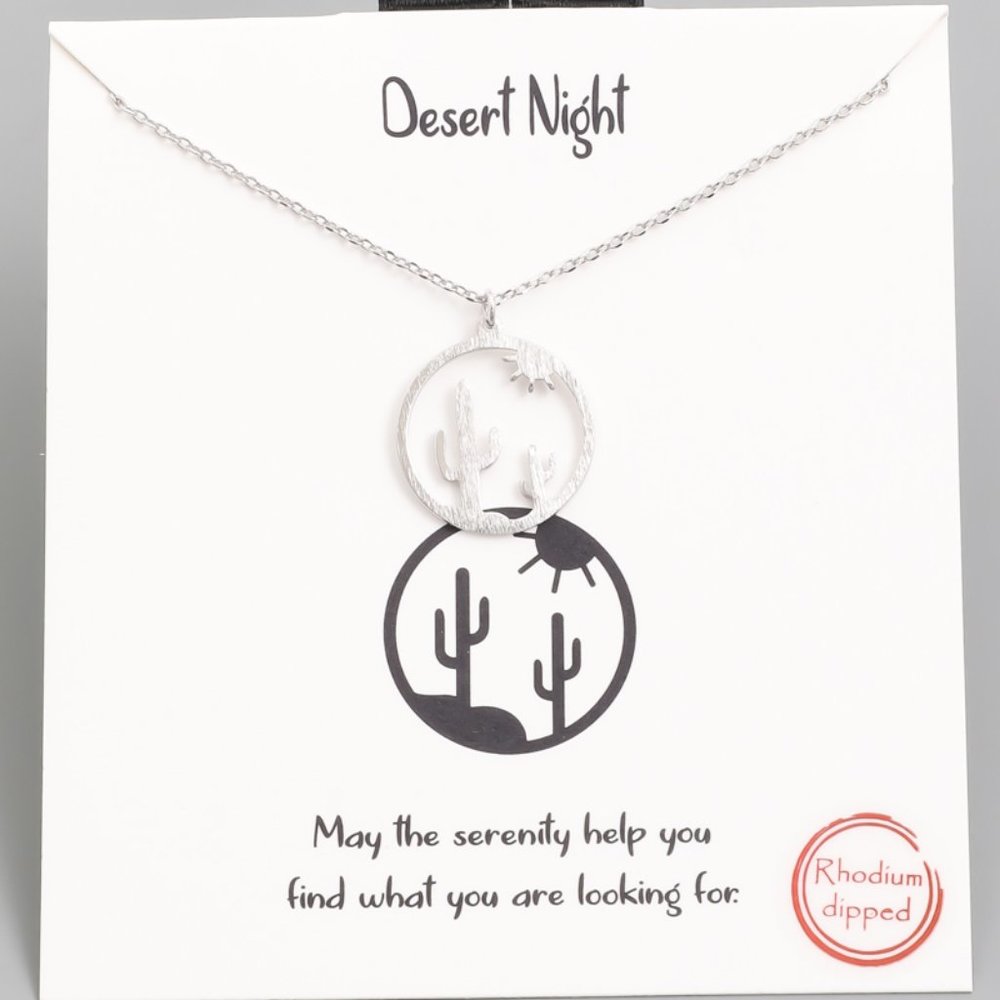 Circle Desert Cactus Necklace